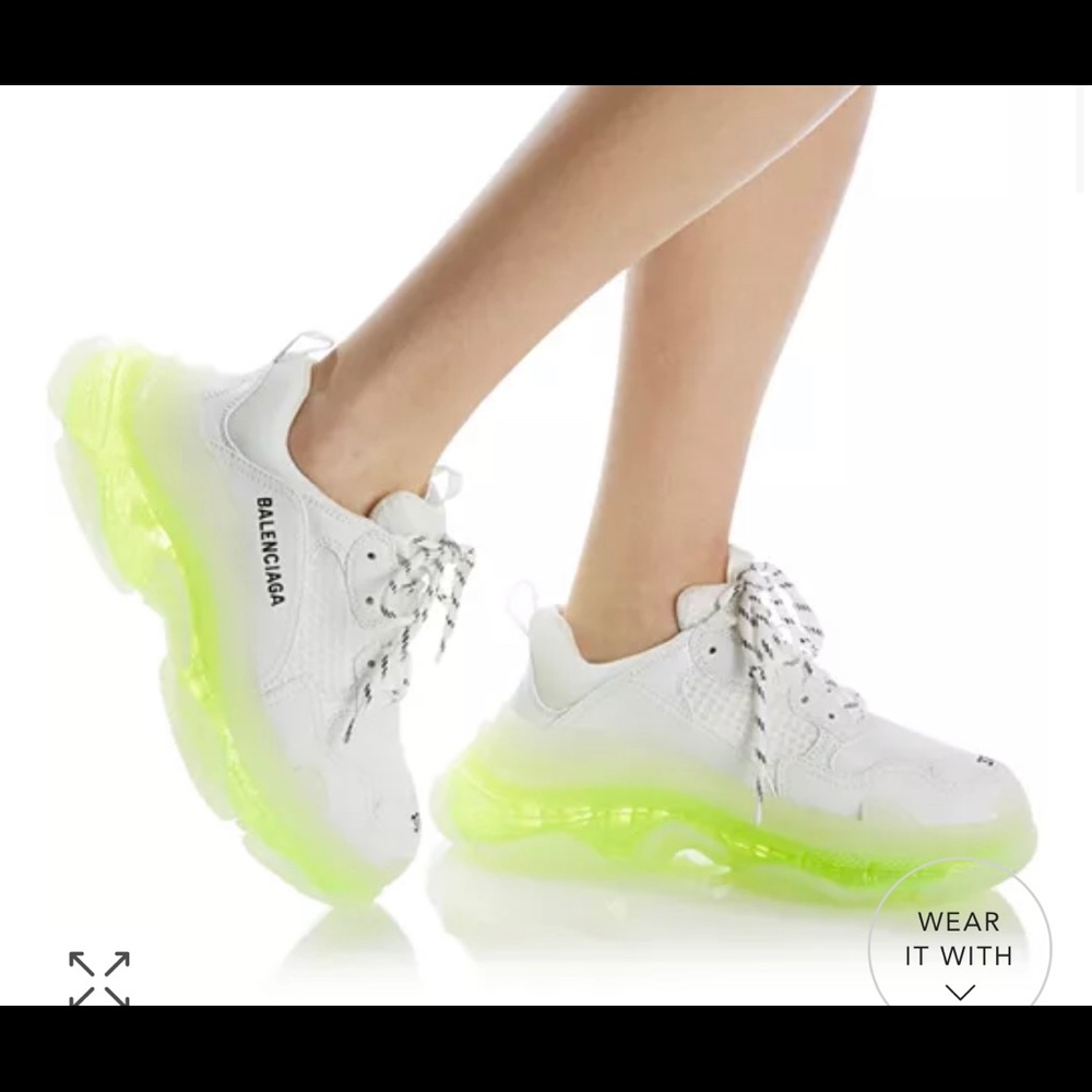 BALENCIAGA Women's Triple S Clear Sole Chunky Sneakers